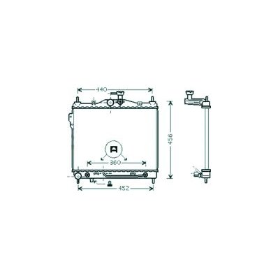 Radiatore acqua per HYUNDAI GETZ dal 2002 al 2005 Codice OEM 253101C150