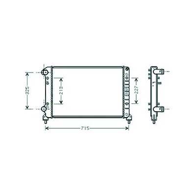 Radiatore acqua per FIAT DOBLO&#039; dal 2000 al 2005 Codice OEM 46749018