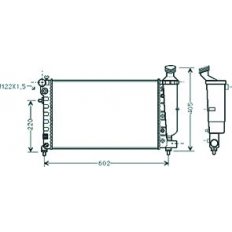 Radiatore acqua per PEUGEOT 106 dal 1996 al 2003