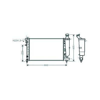 Radiatore acqua per PEUGEOT 106 dal 1996 al 2003 Codice OEM 133087