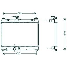 Radiatore acqua per TOYOTA YARIS dal 2003 al 2005