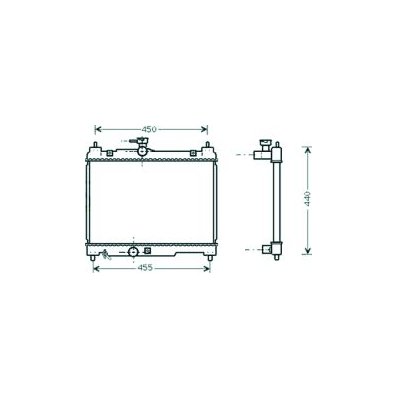 Radiatore acqua per TOYOTA YARIS dal 1999 al 2003 Codice OEM 1640023100