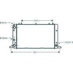 Radiatore acqua per AUDI 80 dal 1986 al 1991
