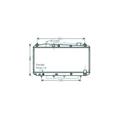 Radiatore acqua per TOYOTA RAV 4 dal 2000 al 2003 Codice OEM 1640027061