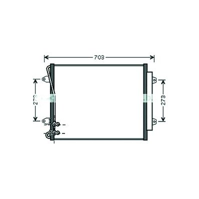 Condensatore per VOLKSWAGEN PASSAT dal 2005 al 2010 Codice OEM 3C0820411D