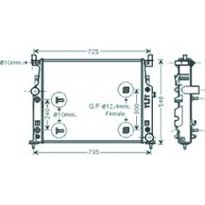 Radiatore acqua per MERCEDES-BENZ M W164 dal 2005 al 2008