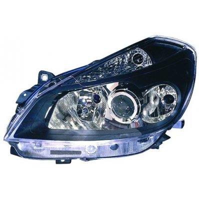 Proiettore nero per RENAULT CLIO dal 2005 al 2009 lato destro passeggero Codice OEM 7701061076