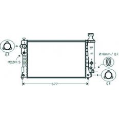 Radiatore acqua per PEUGEOT 405 dal 1987 al 1996