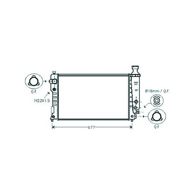 Radiatore acqua per PEUGEOT 405 dal 1987 al 1996 Codice OEM 1301G3