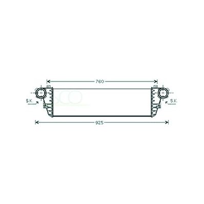 Intercooler per MERCEDES-BENZ C W203 dal 2001 al 2008 Codice OEM A2035000000