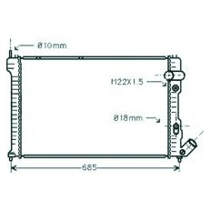 Radiatore acqua per CITROEN XANTIA dal 1993 al 1998