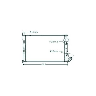 Radiatore acqua per CITROEN XANTIA dal 1993 al 1998 Codice OEM 1301FY