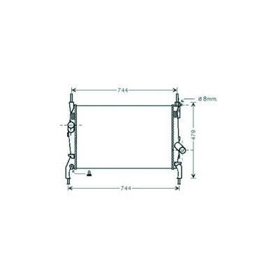 Radiatore acqua per FORD TRANSIT dal 2006 al 2014 Codice OEM 1370865