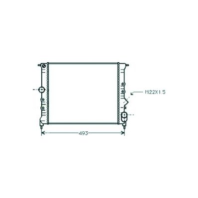 Radiatore acqua per RENAULT CLIO dal 1990 al 1994 Codice OEM 7700803753