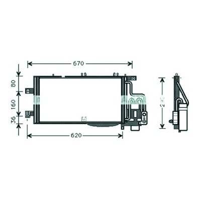 Condensatore per OPEL COMBO dal 2001 al 2011 Codice OEM 93175774