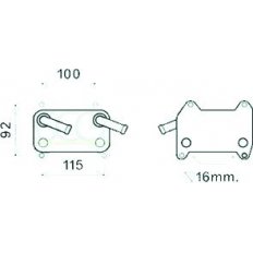 Radiatore olio per VOLVO S40 dal 2000 al 2004