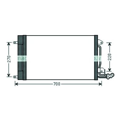 Condensatore per VOLKSWAGEN POLO dal 2009 al 2014 Codice OEM 6C0816411C