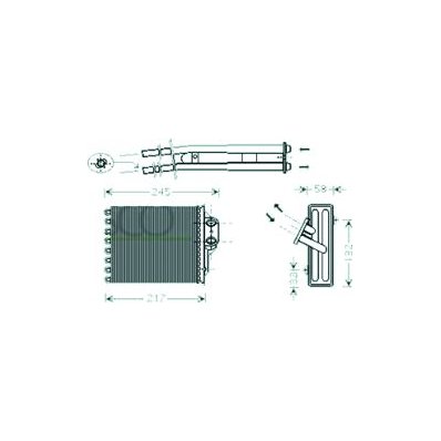 Scambiatore di calore per FIAT 500 dal 2015 Codice OEM 77364840