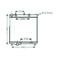 Radiatore acqua per PEUGEOT 207 dal 2006 al 2009