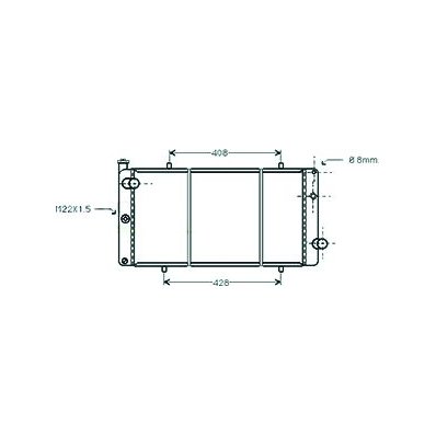 Radiatore acqua per PEUGEOT 309 dal 1986 al 1993 Codice OEM 1300F4