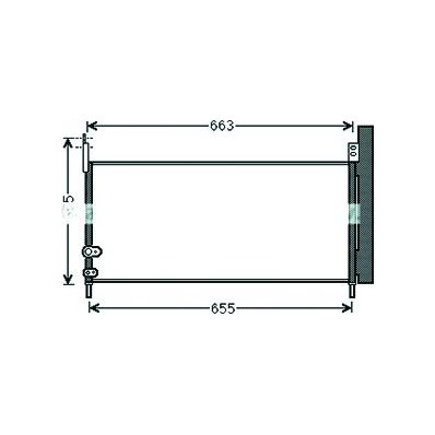 Condensatore per TOYOTA AURIS dal 2010 al 2012 Codice OEM 8846047150