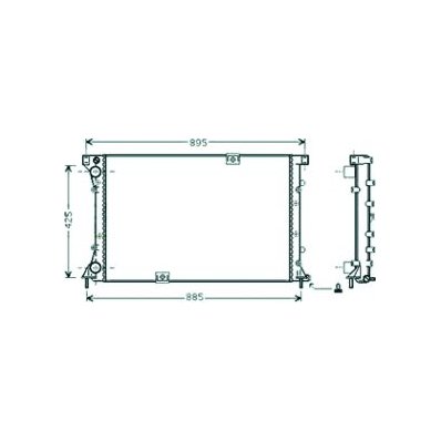 Radiatore acqua per RENAULT TRAFIC dal 2001 al 2006 Codice OEM 2140000QAP
