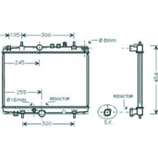 Radiatore acqua per CITROEN C5 dal 2001 al 2004