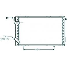 Radiatore acqua per RENAULT R19 dal 1988 al 1992