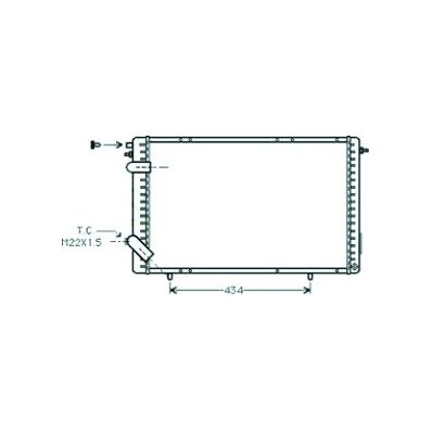 Radiatore acqua per RENAULT R19 dal 1988 al 1992 Codice OEM A2128300284
