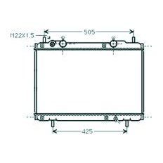 Radiatore acqua per FIAT MAREA dal 1996 al 2002