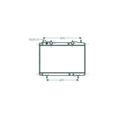 Radiatore acqua per FIAT BRAVA dal 1995 al 2001 Codice OEM 7794069