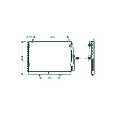 Condensatore per MERCEDES-BENZ E dal 1984 al 1989 Codice OEM A1248300270