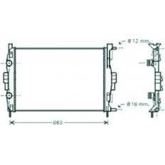 Radiatore acqua per RENAULT MEGANE dal 2002 al 2005