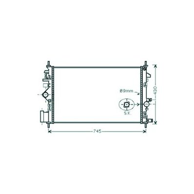 Radiatore acqua per OPEL INSIGNIA dal 2008 al 2013 Codice OEM 13241726