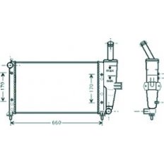 Radiatore acqua per FIAT PUNTO dal 1999 al 2003