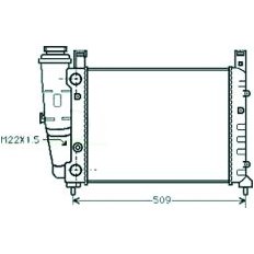 Radiatore acqua per FIAT UNO dal 1983 al 1989