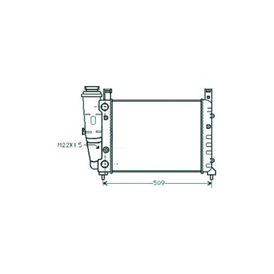 Radiatore acqua per FIAT DUNA dal 1986 al 1991 Codice OEM 7556135