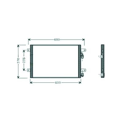 Condensatore per FORD GALAXY dal 1995 al 2000 Codice OEM 1015261