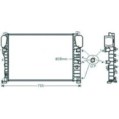 Radiatore acqua per MERCEDES-BENZ E dal 2002 al 2006