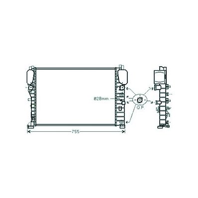 Radiatore acqua per MERCEDES-BENZ E dal 2002 al 2006 Codice OEM 2115003102