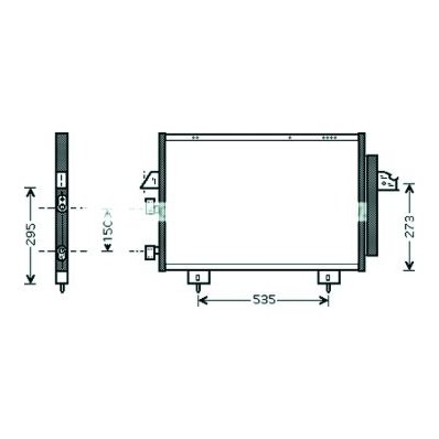 Condensatore per TOYOTA RAV 4 dal 2000 al 2003 Codice OEM 88460-42070