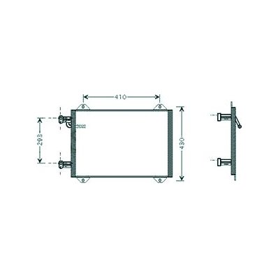 Condensatore per AUDI A2 dal 2000 al 2005 Codice OEM 8Z0260403B