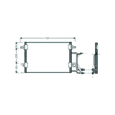 Condensatore per AUDI A6 dal 1997 al 2001 Codice OEM 350203492000