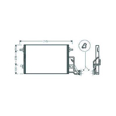 Condensatore per VOLKSWAGEN PASSAT dal 2000 al 2005 Codice OEM 3B0260401B