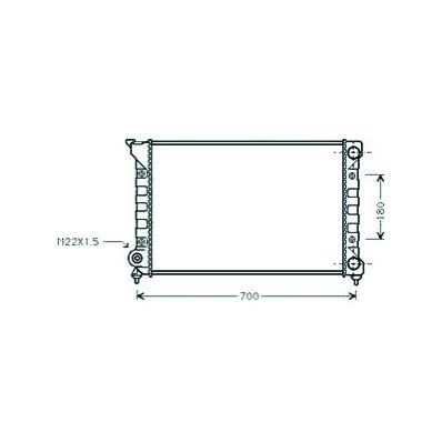 Radiatore acqua per VOLKSWAGEN PASSAT dal 1988 al 1993 Codice OEM 353121253F