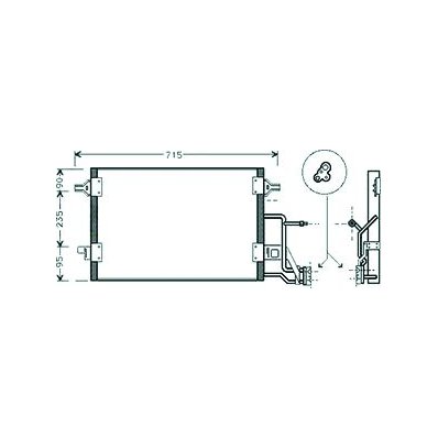 Condensatore per AUDI A6 dal 2001 al 2004 Codice OEM 8D0260403G