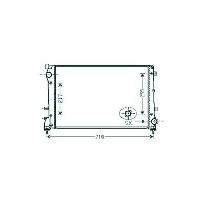 Radiatore acqua per FIAT 500 dal 2008 al 2015 Codice OEM 51835027