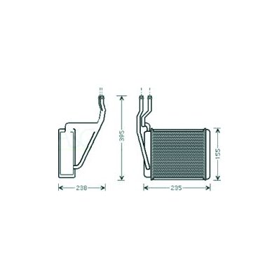 Scambiatore di calore per FORD FIESTA MK V dal 2002 al 2005 Codice OEM 1206926