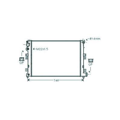 Radiatore acqua per LANCIA ZETA dal 1994 al 2002 Codice OEM 1301Y4