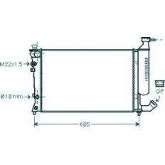 Radiatore acqua per CITROEN XSARA dal 1997 al 2000